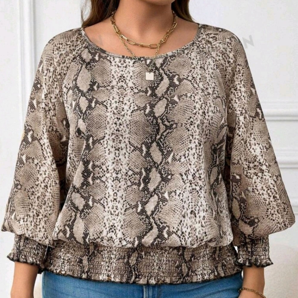 Snake Print Women's Top